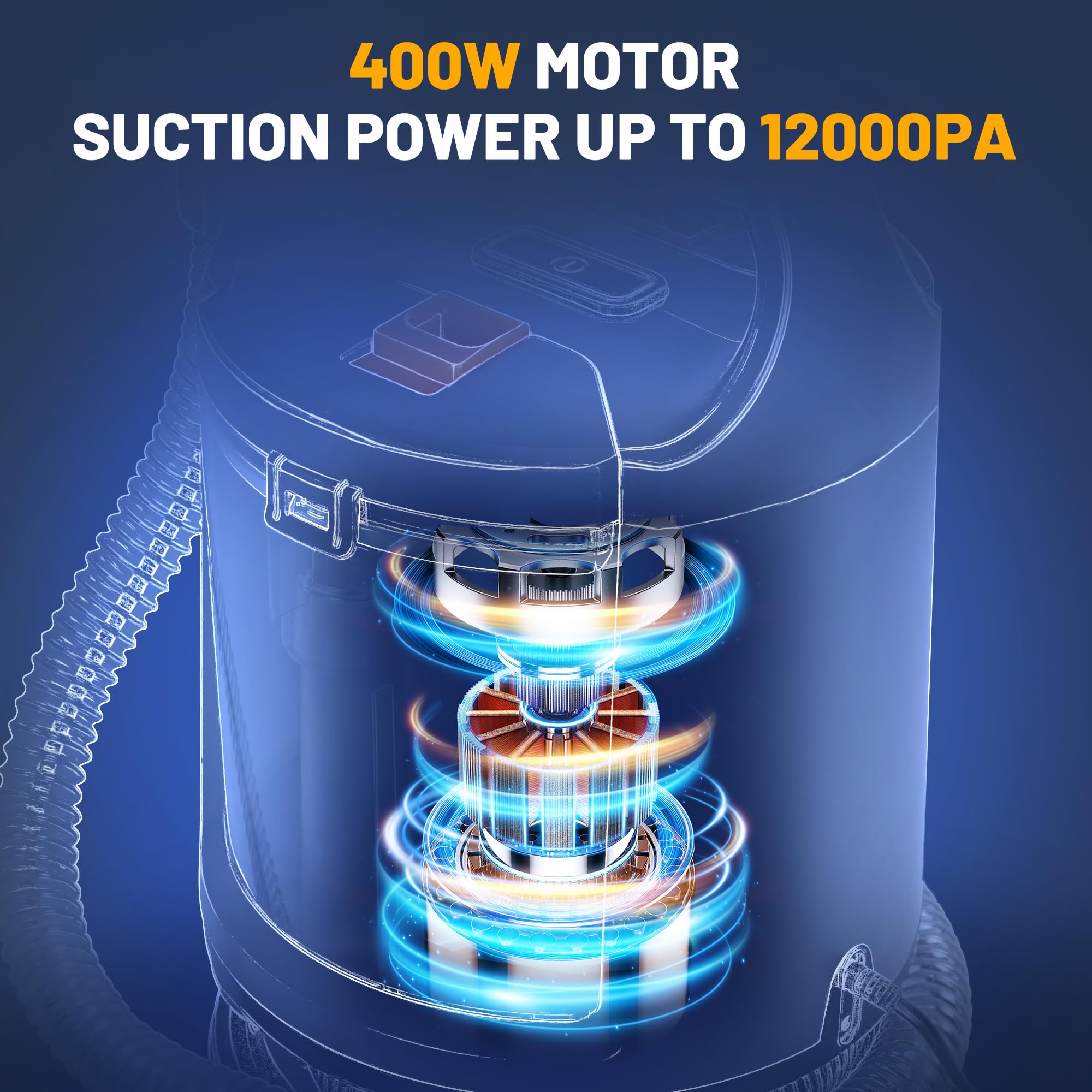 Lavatappeti Portatile 400W 12Kpa, Pulitore Macchie‌ con Doppio Serbatoio, Lava Tappezzeria per Tappeti, Pulisci Divani, Moquette, Materassi e Altro, Lava divani e Aspira Acqua Auto