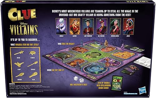 Miniatura 4 de Hasbro Gaming Clue: Disney Villains Edition Juego de mesa para niños de 8 años en adelante, 2-6 jugadores (exclusivo de Amazon)