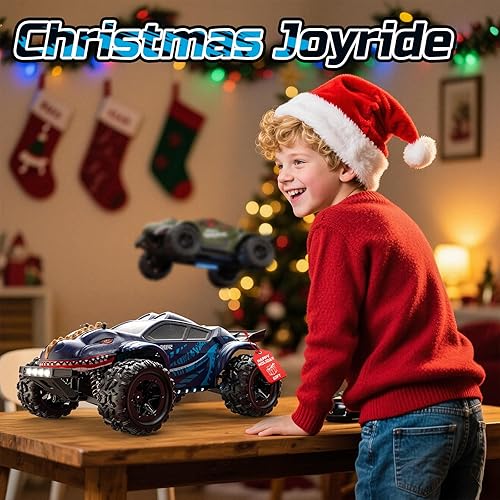 Miniatura 8 de DEERC 9308E - Autos RC rápidos 116 para niños de 8 a 12 años de edad RC Monster Truck 40 KPH, camión de dinosaurio de alta velocidad 4WD todo