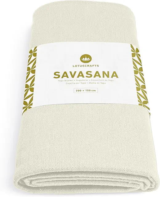 Manta Yoga Algodón Savasana 200x150 cm - Resistente y Ecológica