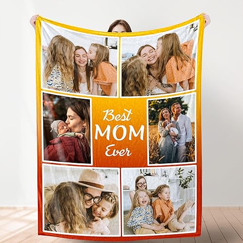 Miniatura 10 de YESCUSTOM Manta personalizada para el día del padre con fotos y texto, manta de collage de texto, regalos personalizados para papá de hija, hijo,