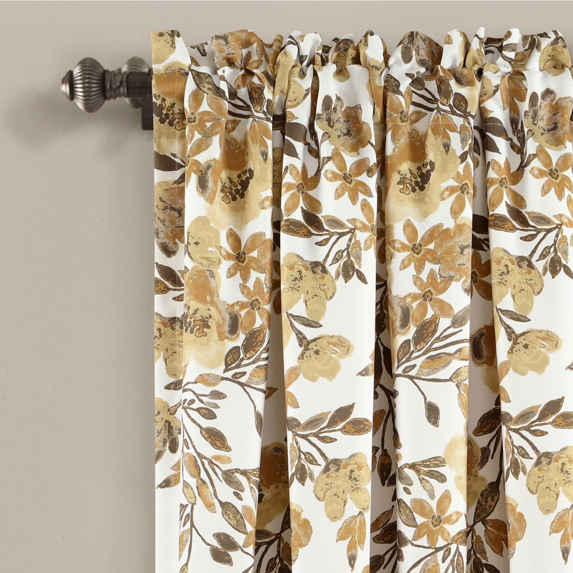 Lush Decor Tanisha Light Filtering Window Curtain Panel Pair, 84" Long x 52" Wide, Neutral & Gray, Grey and Neutral - Image 2