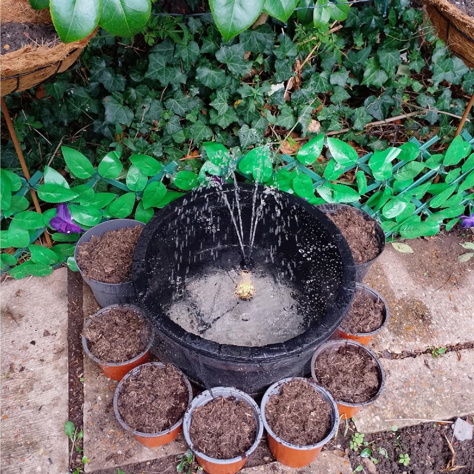 Bomba sumergible para fuente de agua BARST, bomba de fuente de 12V AC 800L/H con cable de alimentación de 10m y anillo de luz LED para acuario, estanque, bebederos de pájaros, tanque de peces JR-800LV