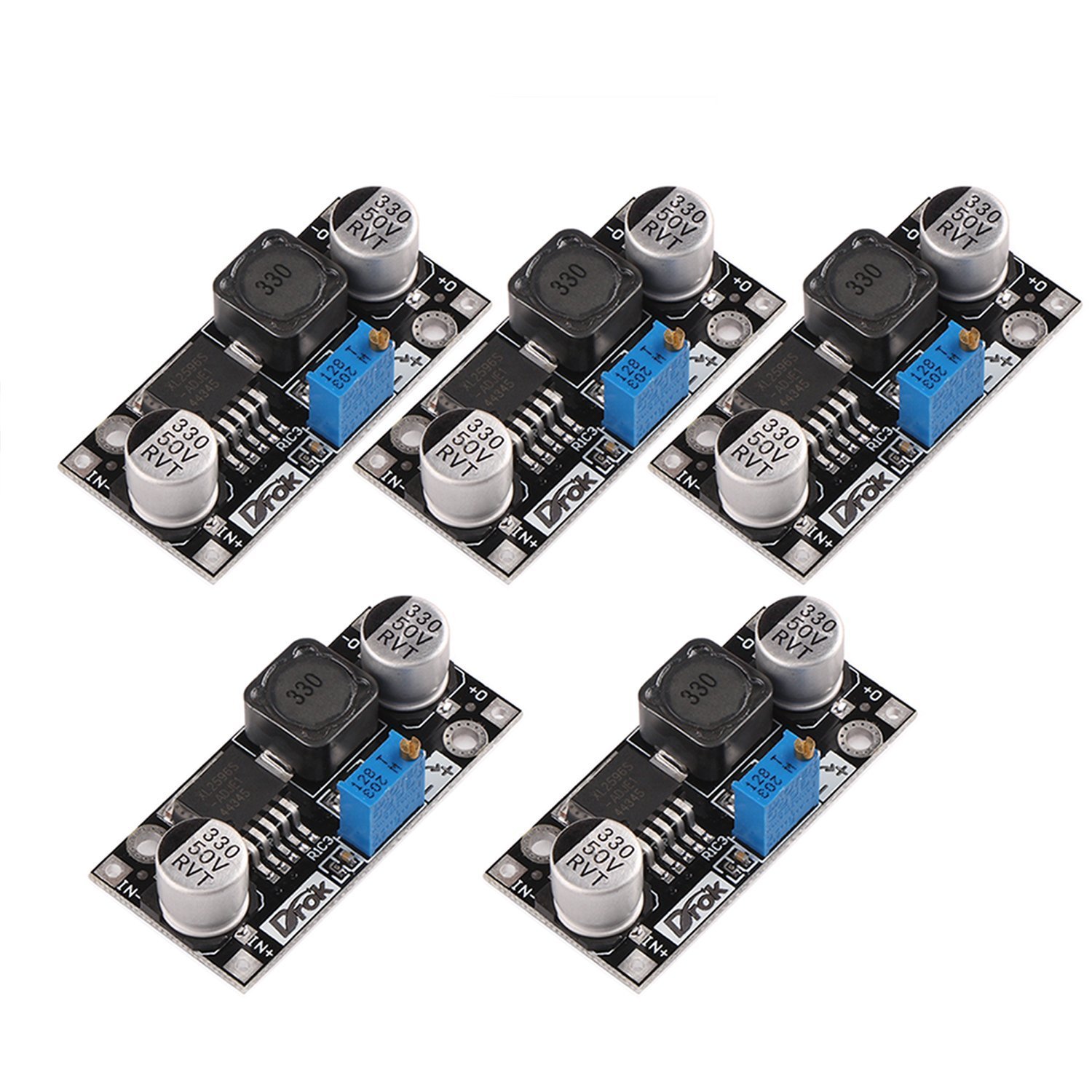 REES52 MD0102 DC Step Down Variable Voltage Regulator 36V to 24V 12V 5V 3.3V 3V Buck Converter Electronic Volt Stabilizer Car Battery (Pack of 5) (B076N3G8MN) Amazon Price History, Amazon Price Tracker