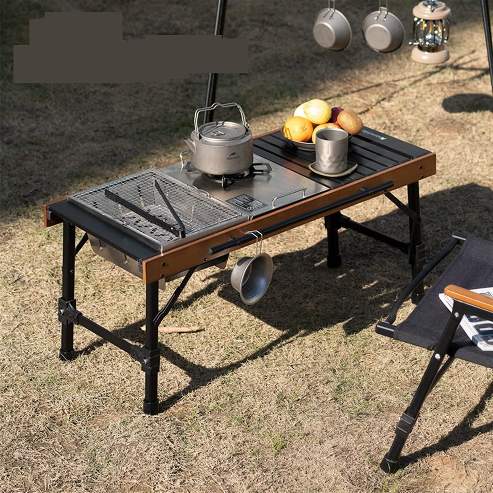 Camptisch Outdoor Faltkombination Tisch Outdoor Camping Picknick Grill Buche Tisch