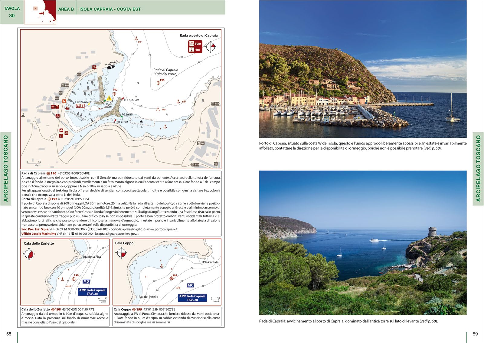Da Lerici all’Argentario. Arcipelago toscano. Portolano cartografico