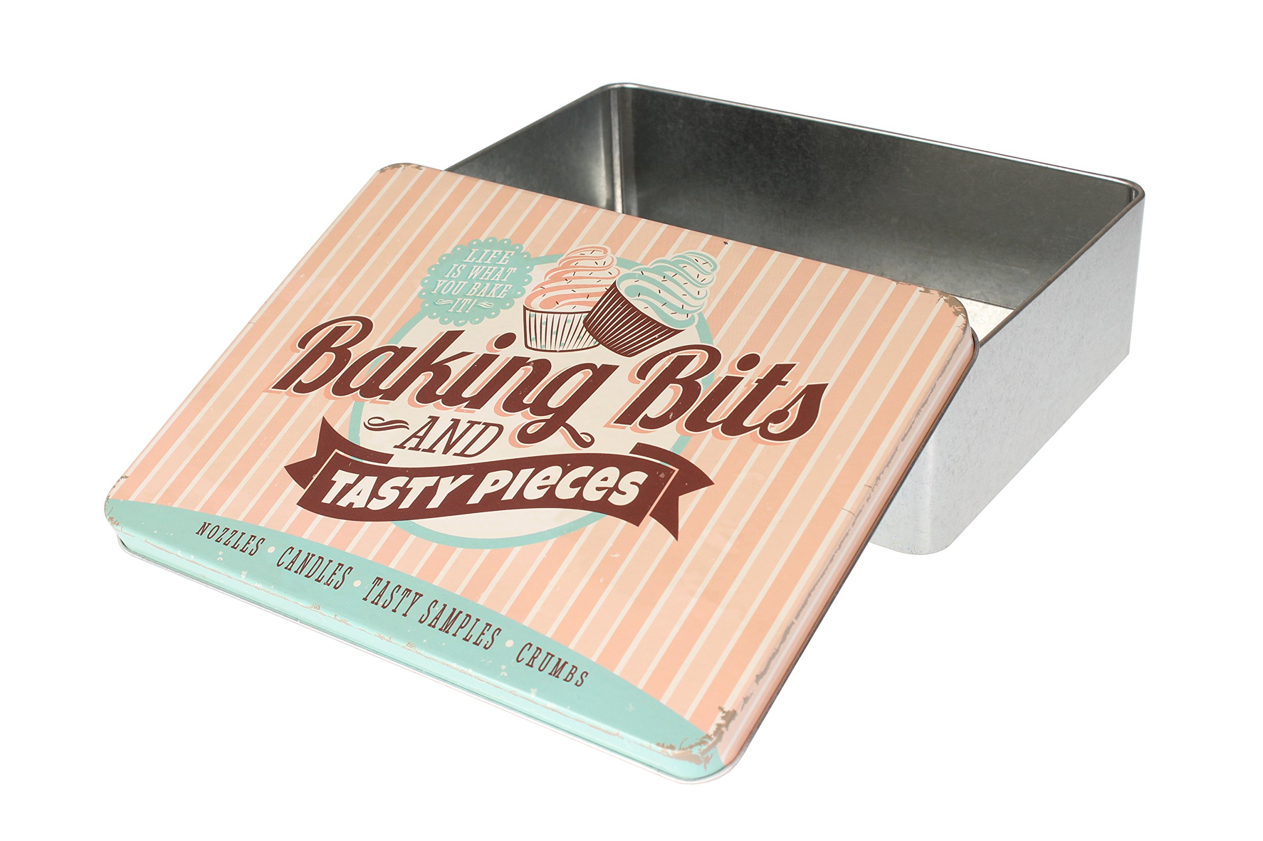 'Baking Bits and Pieces' Large Retro Vintage Storage Tin