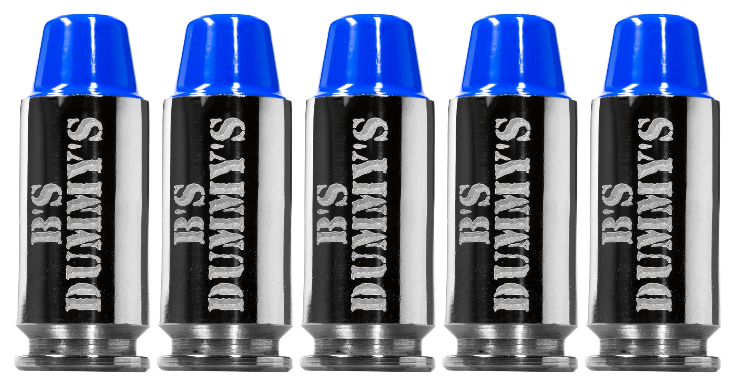 A.K.A. B's Dummy's - Dummy .40 S&W Training Caps (5 Pack) (Blue Nickel)