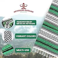 Vista 7 de Poncho mexicano Baja 100% cálido y cómodo abrigo de invierno Sarapes Mexicanos