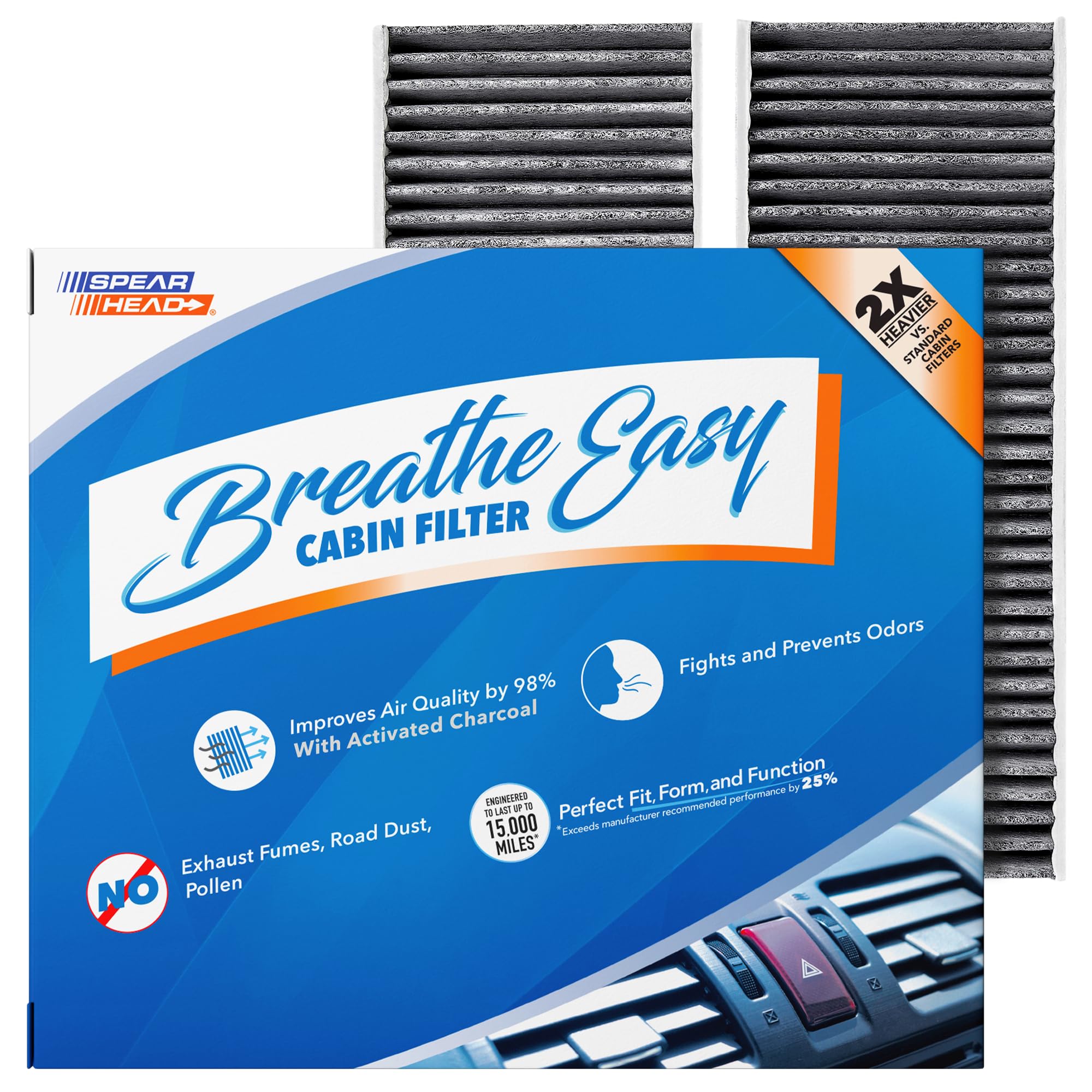 Spearhead Odor Defense Breathe Easy AC &amp; Heater Cabin Air Filter (BE-553)