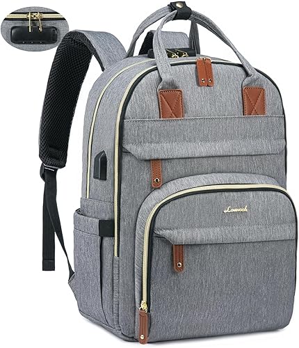 Miniatura 1 de LOVEVOOK Mochila para laptop para mujer, bolsa antirrobo de viaje de gran capacidad, mochila para computadora de negocios, mochila de senderismo