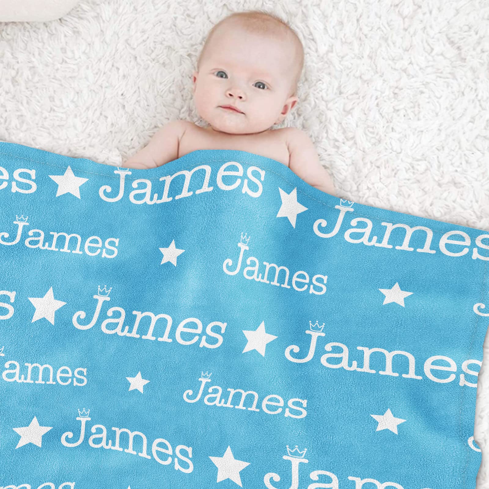 Personalized Blankets with Name for Baby, Customized Baby Blankets for Boys Girls, Super Soft Throws Personalized Name Blanket for Kids, Personalized Baby Gifts for Boys/Girls, New Mom, 40