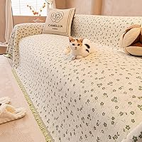 Vista 53 de VClife Funda amarilla para sofá, 1 funda de sofá modular de algodón de punto jersey para sofá, 1 funda de sofá para perros, gatos y mascotas, funda