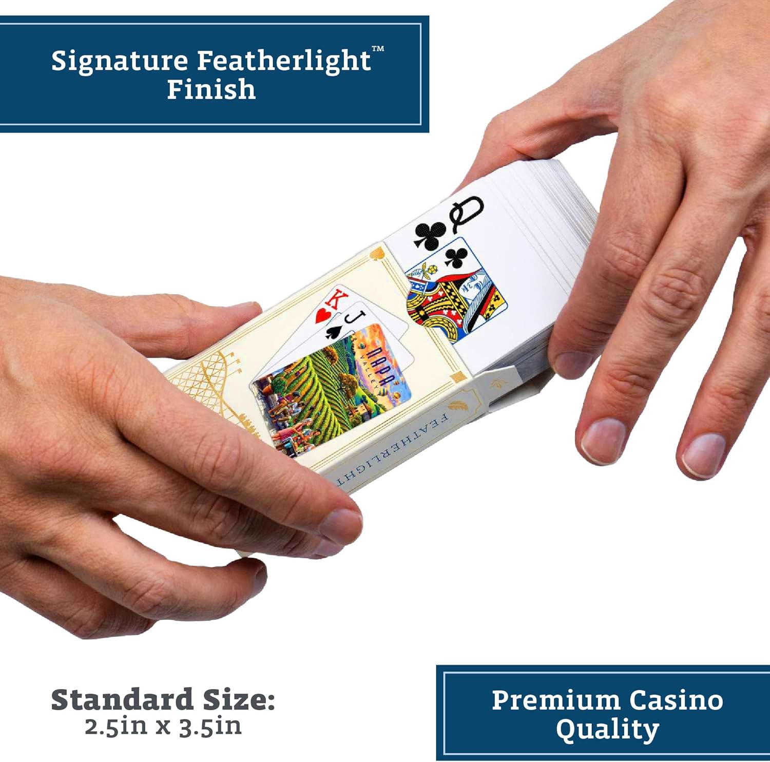 Boardwalk Puzzles Premium Featherlight Unique Playing Cards, Fun Themed Deck for Home and Travel | Napa Valley