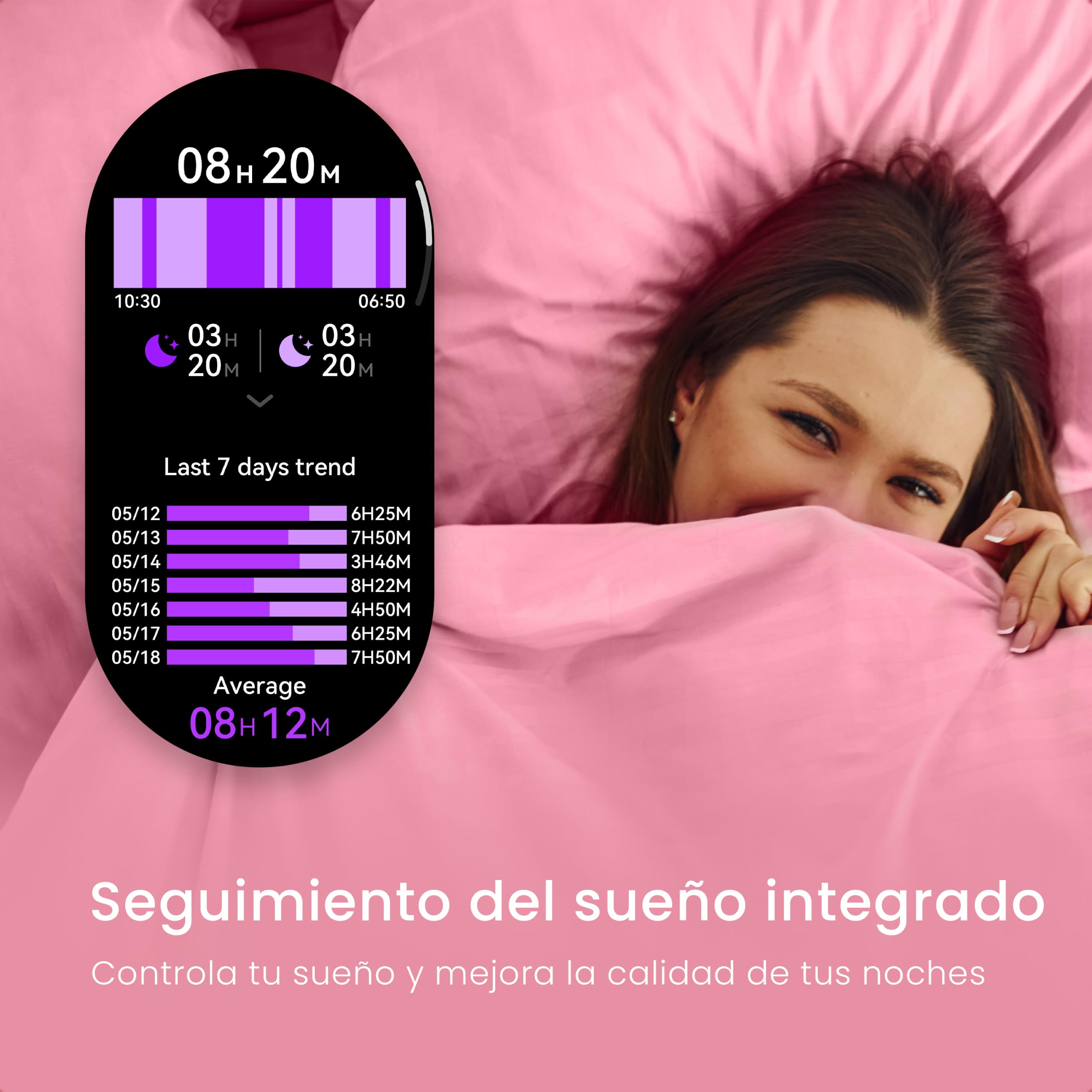 maoo Reloj inteligente Ventura para Mujer con función de llamada, pantalla AMOLED de 1,32 Pulgadas, cardiofrecuenciómetro, SPO₂, tensiómetro, más de 100 modos deportivos, resistente al agua IP67