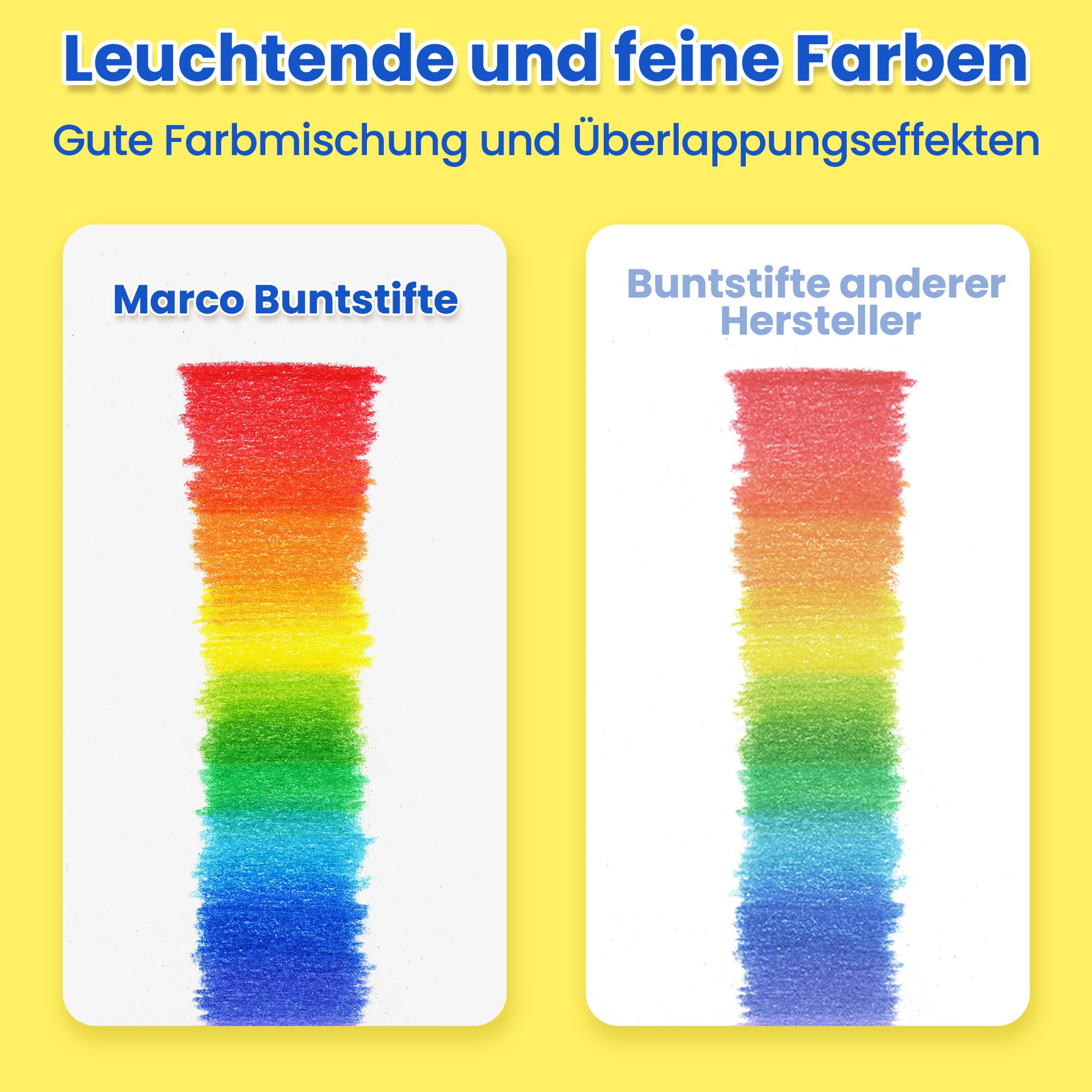 MARCO Set di matite colorate 36 colori, mine spesse a base di olio crayon, matite di legno, serie D4300, ideale come regalo di compleanno per artisti e principianti