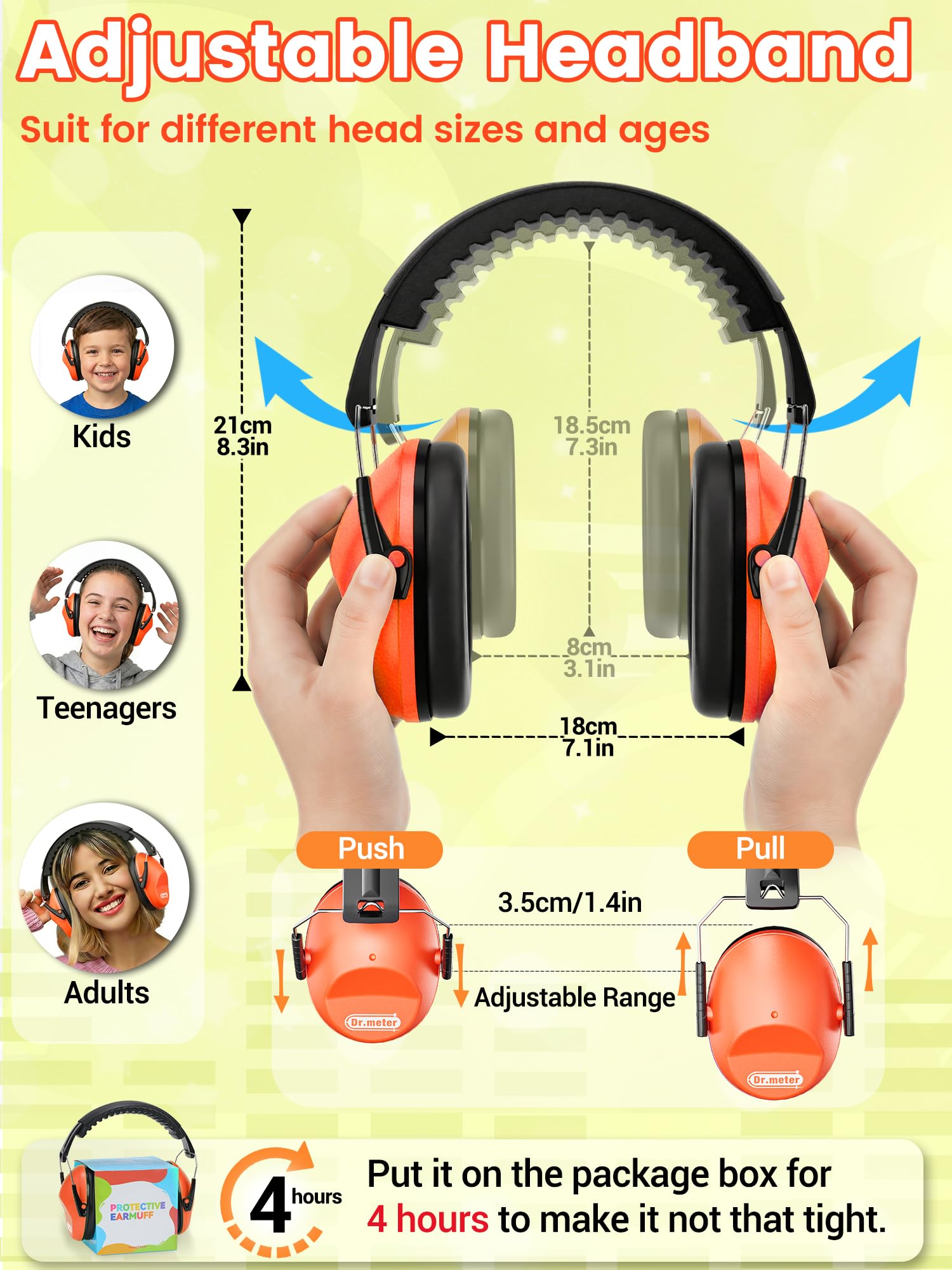 Dr.meter Kids Ear Protection Ear Muffs for Noise Reduction Monster Jam view 4