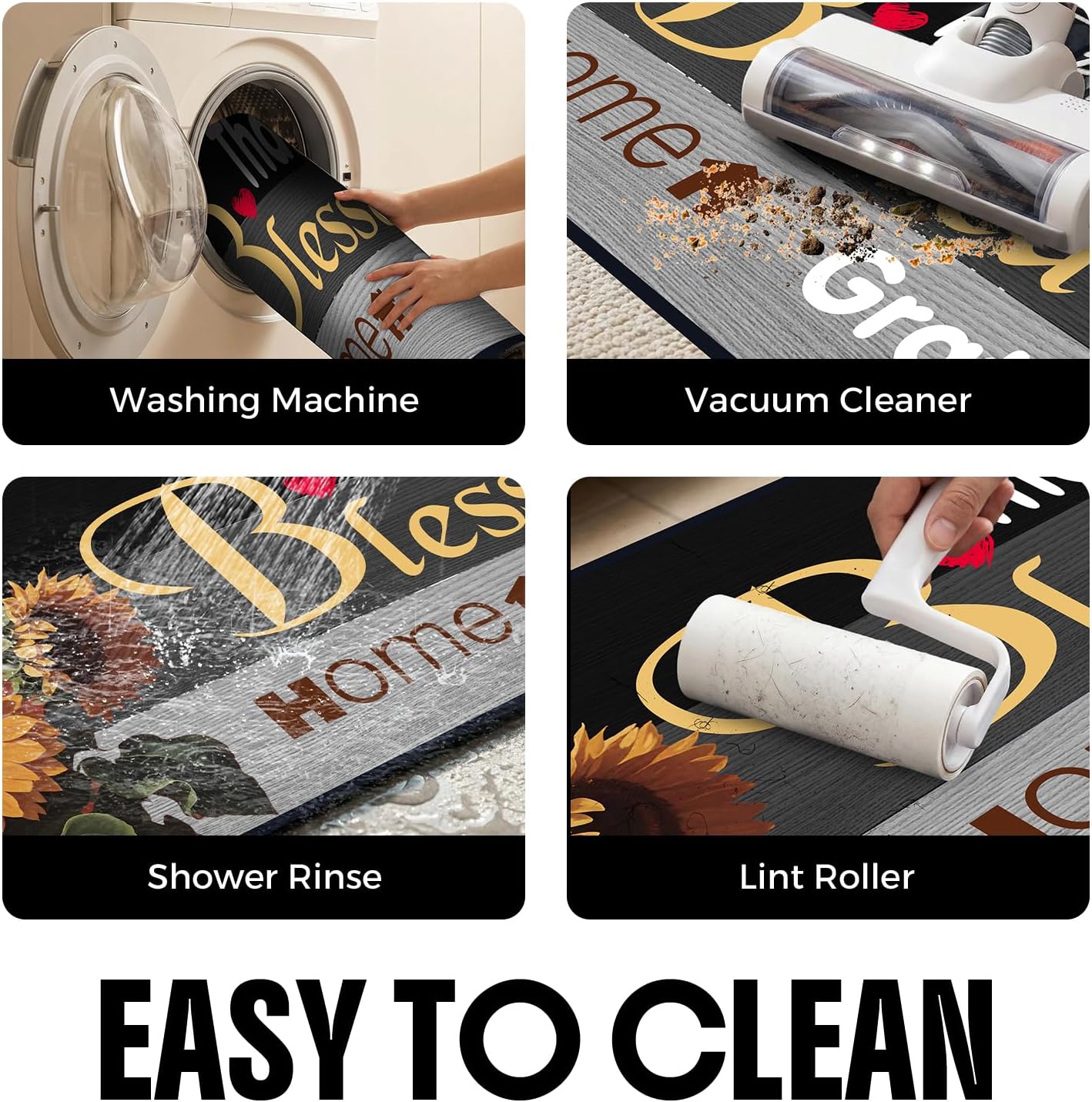 Kitchen Rugs and Mats Set, 2 Absorbent Stain Resistant Kitchen Runner, Kitchen Rugs Non-Slip Washable, Floor Mats for Kitchen Sink & Laundry & Modern Home Decor (20"x59" + 20"x32")