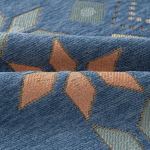 Miniatura 5 de VClife Fundas de sofá para perros, lavables, color azul bohemio, para sofá seccional, funda de sofá antideslizante para sofá de 3 cojines, funda de