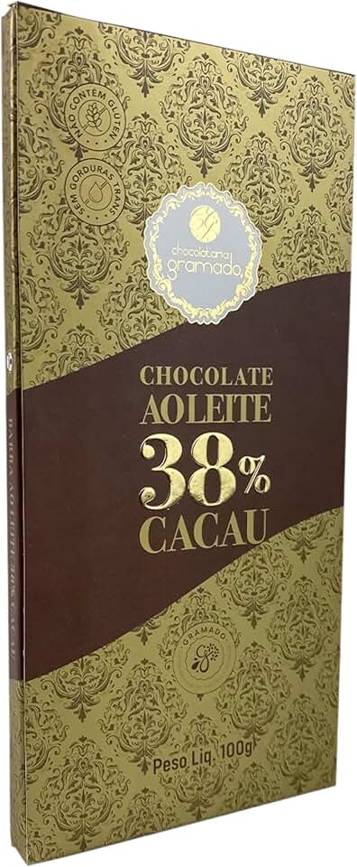 Chocolataria Gramado, Barra de Chocolate ao Leite 38% Cacau, 100 g