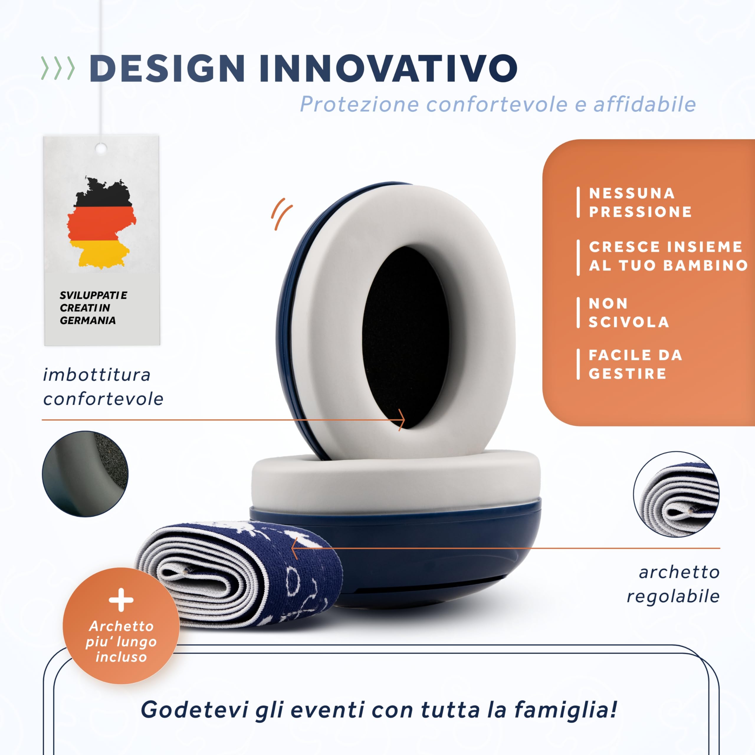 Schallwerk ® Mini+ Cuffie Antirumore Bambini - Protezione dell'udito per Bambini e Neonati - Cuffie Neonato Antirumore, Neonato, Bambino, Aereo, Rumore