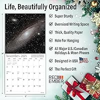Vista 37 de RED EMBER Astronomy 2026 Wall Calendar 12 Month 12" x 24" Open Thick & Sturdy Paper Giftable Calendar 2026