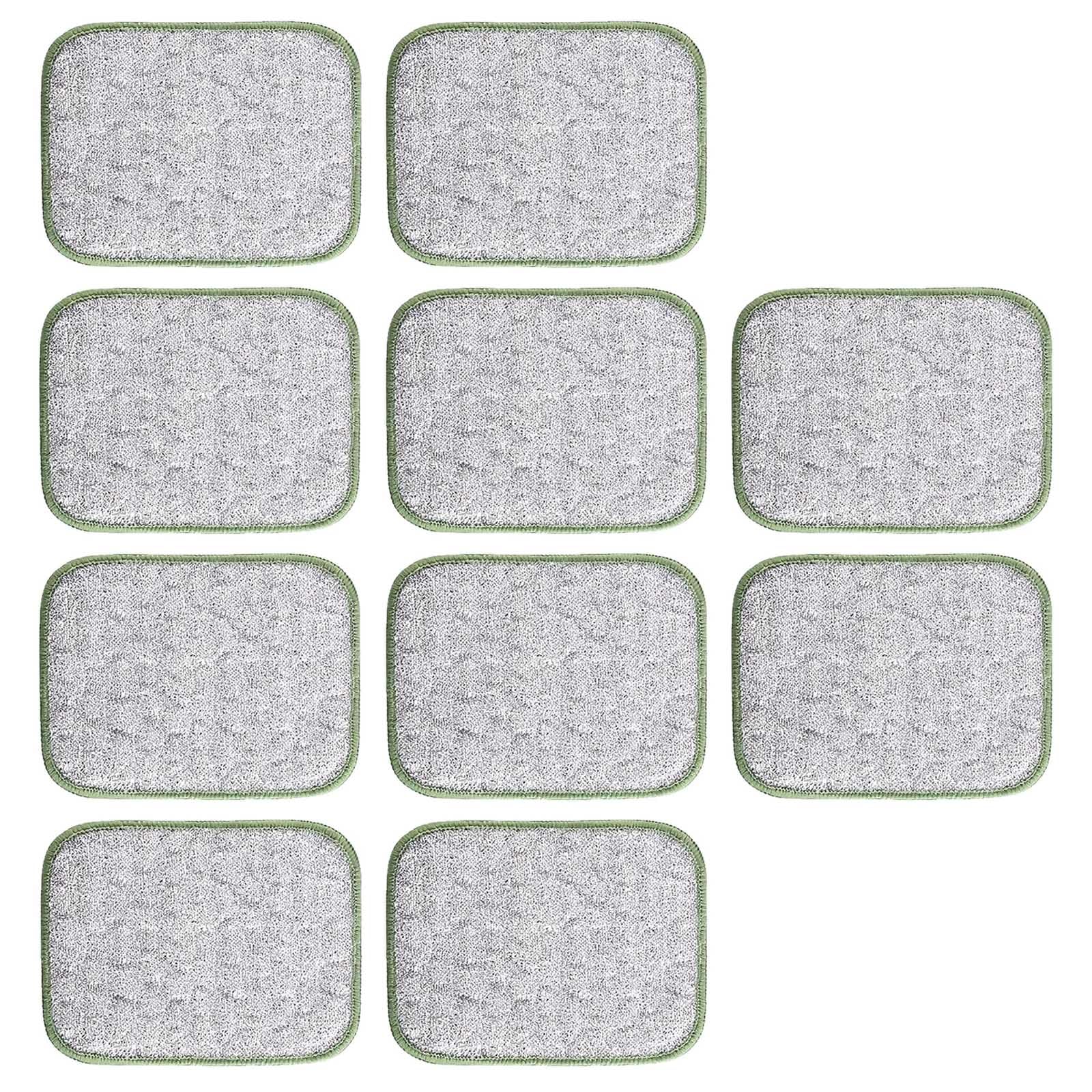 Efficient Kitchen Scouring Pad Scrubbing Sponge NonScratch Double Sided Cleaning Cloth for Dishes Pans Cookware 10PCS Kitchen Scouring Pad