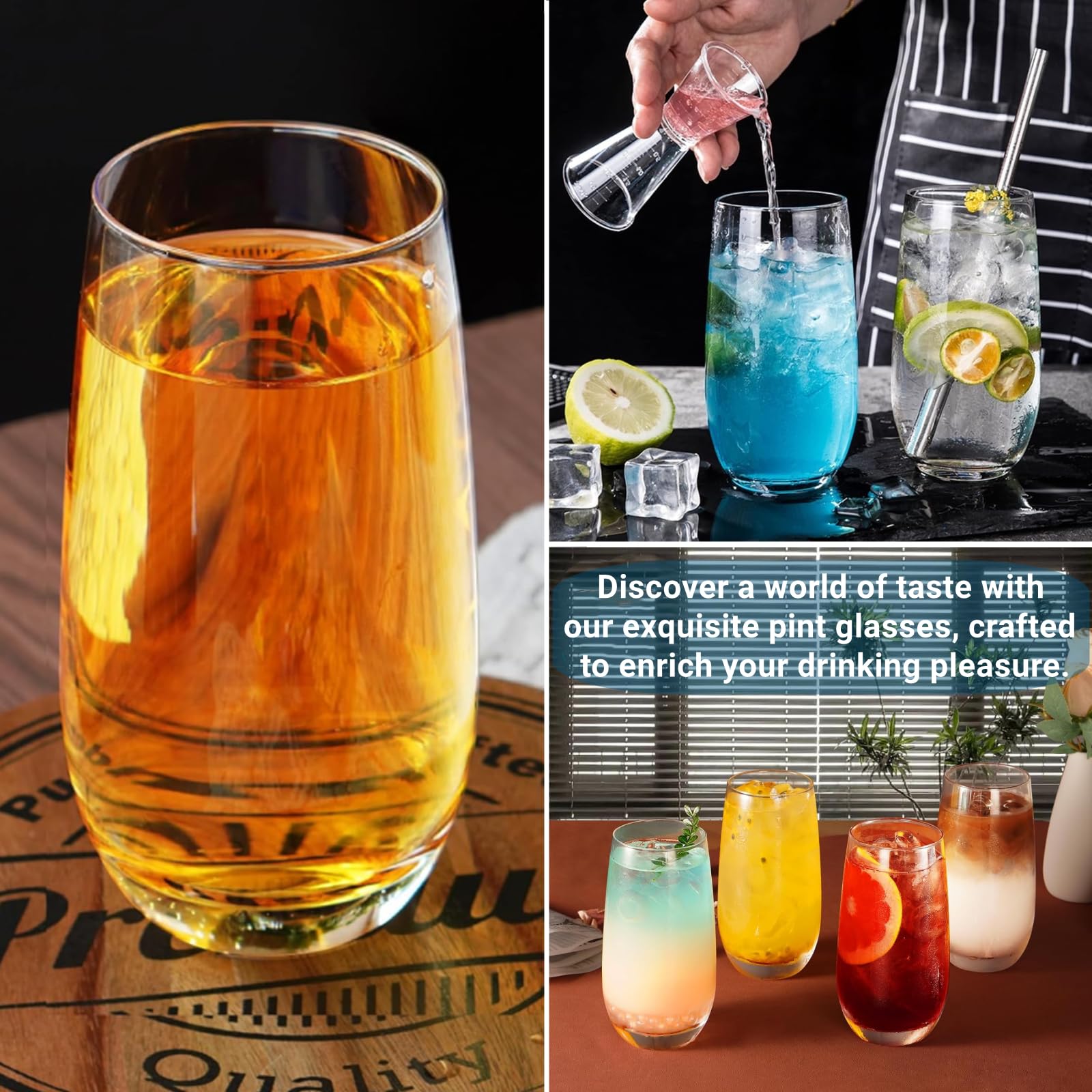12 Pcs Crystal Highball Glasses, 16 oz Drinking Glasses, Tall Glass Sets, Water Glasses, Mojito Glass Cups, Bar Glassware, and Mixed Drink Cocktail Glass Set, Collins Glass Tumblers 12 Pcs Crystal Highball Glasses, 16 oz Drinking Glasses, Tall Glass Sets, Water Glasses, Mojito Glass Cups, Bar Glassware, and Mixed Drink Cocktail Glass Set, Collins Glass Tumblers