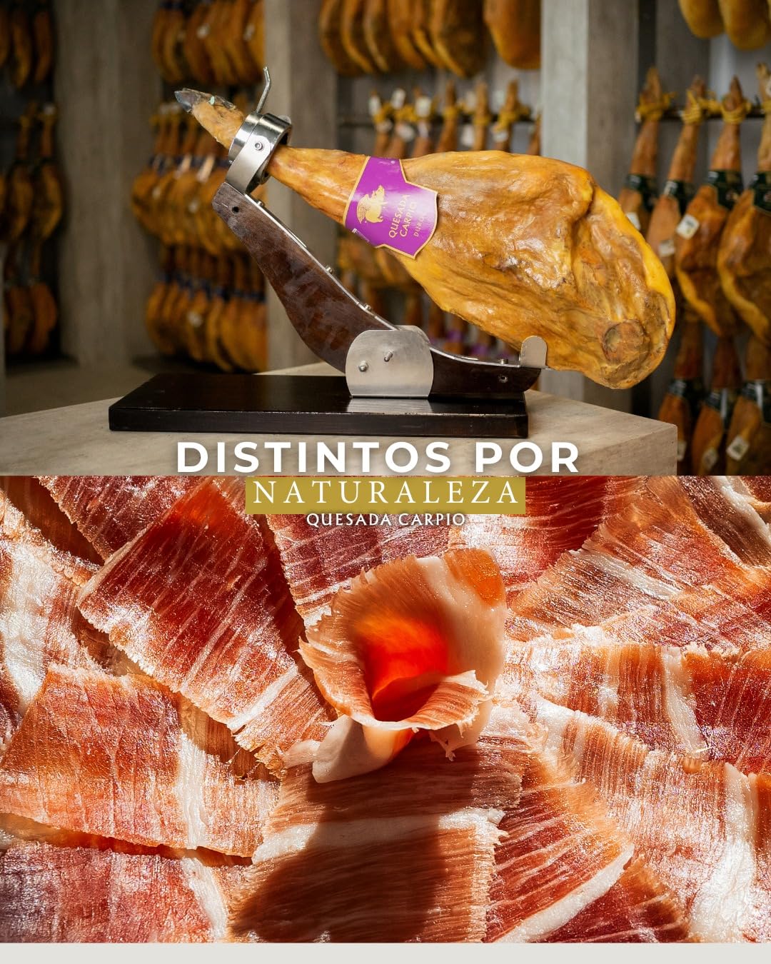 Jamón Duroc Gran Reserva Pieza Entera 8kg Quesada Carpio® | Curación Artesanal +18 Meses en Secadero | Sabor Gourmet Accesible | Ideal Regalos y Eventos