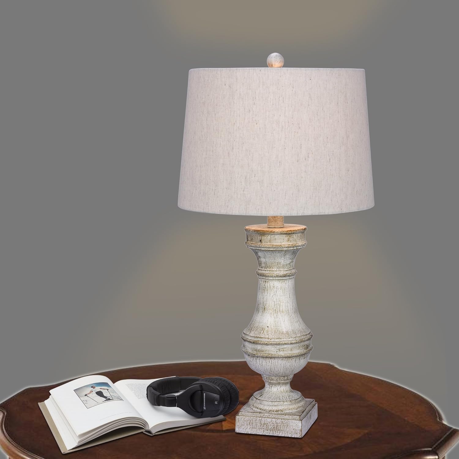 Buy 1 get 1 🔥 Martin Richard W-6222WH Resin Table Lamp, 29, White