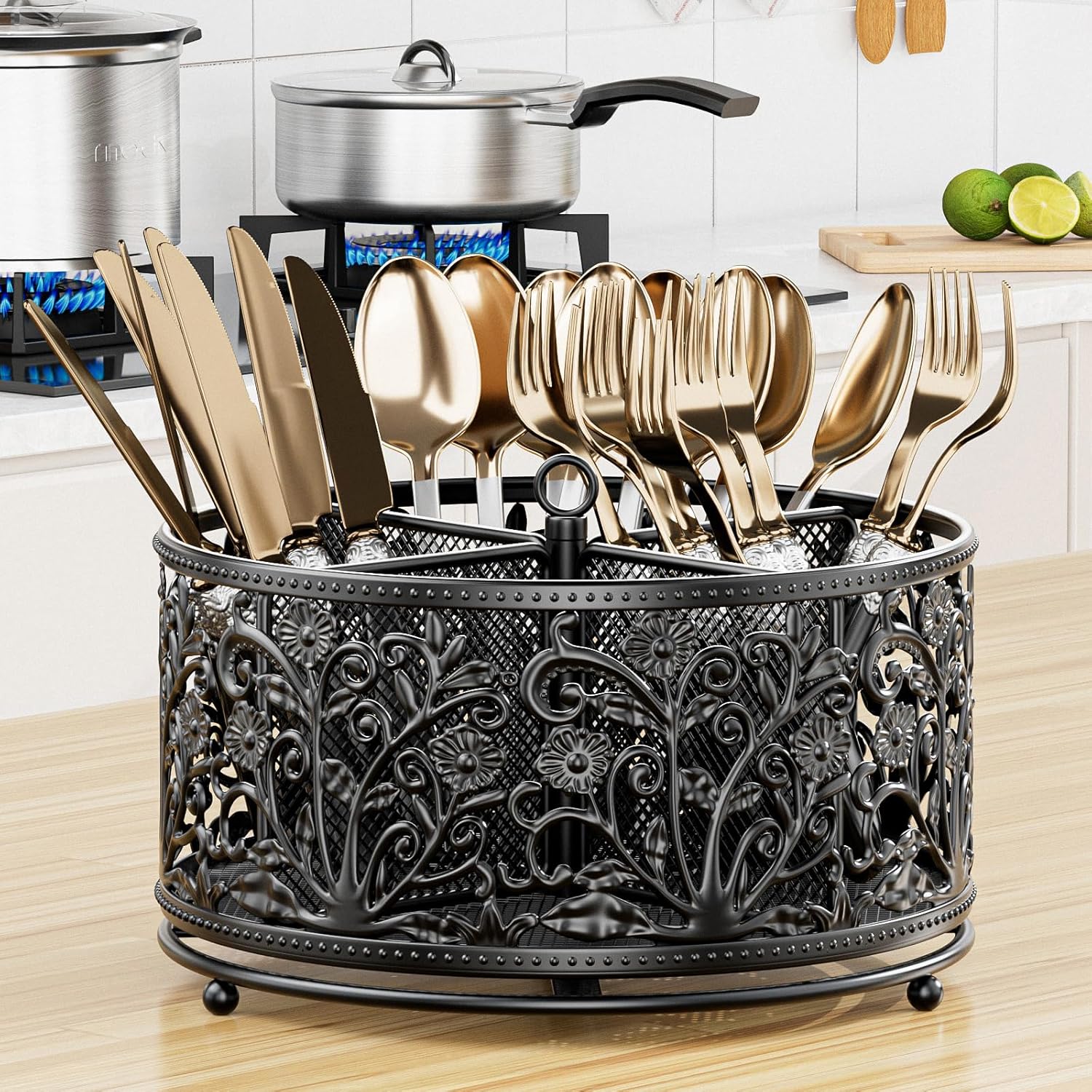 360° Rotating Utensil Caddy