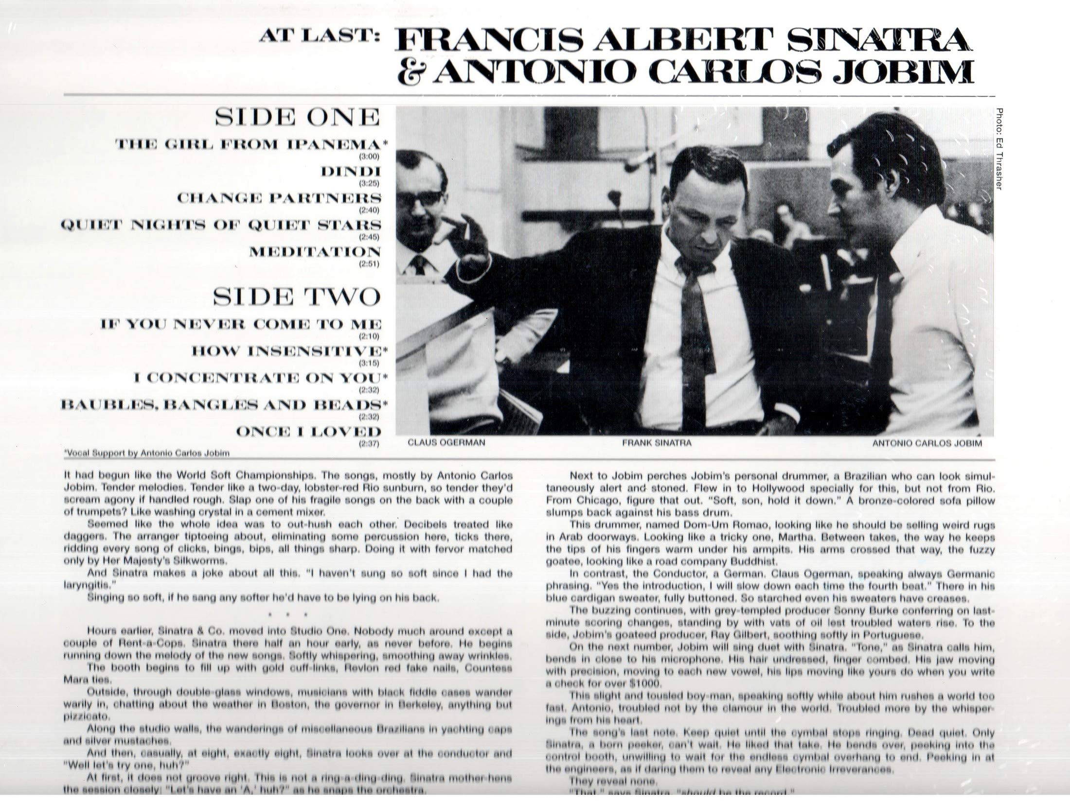 Francis Albert Sinatra & Antonio Carlos Jobim - 50 Aniversario