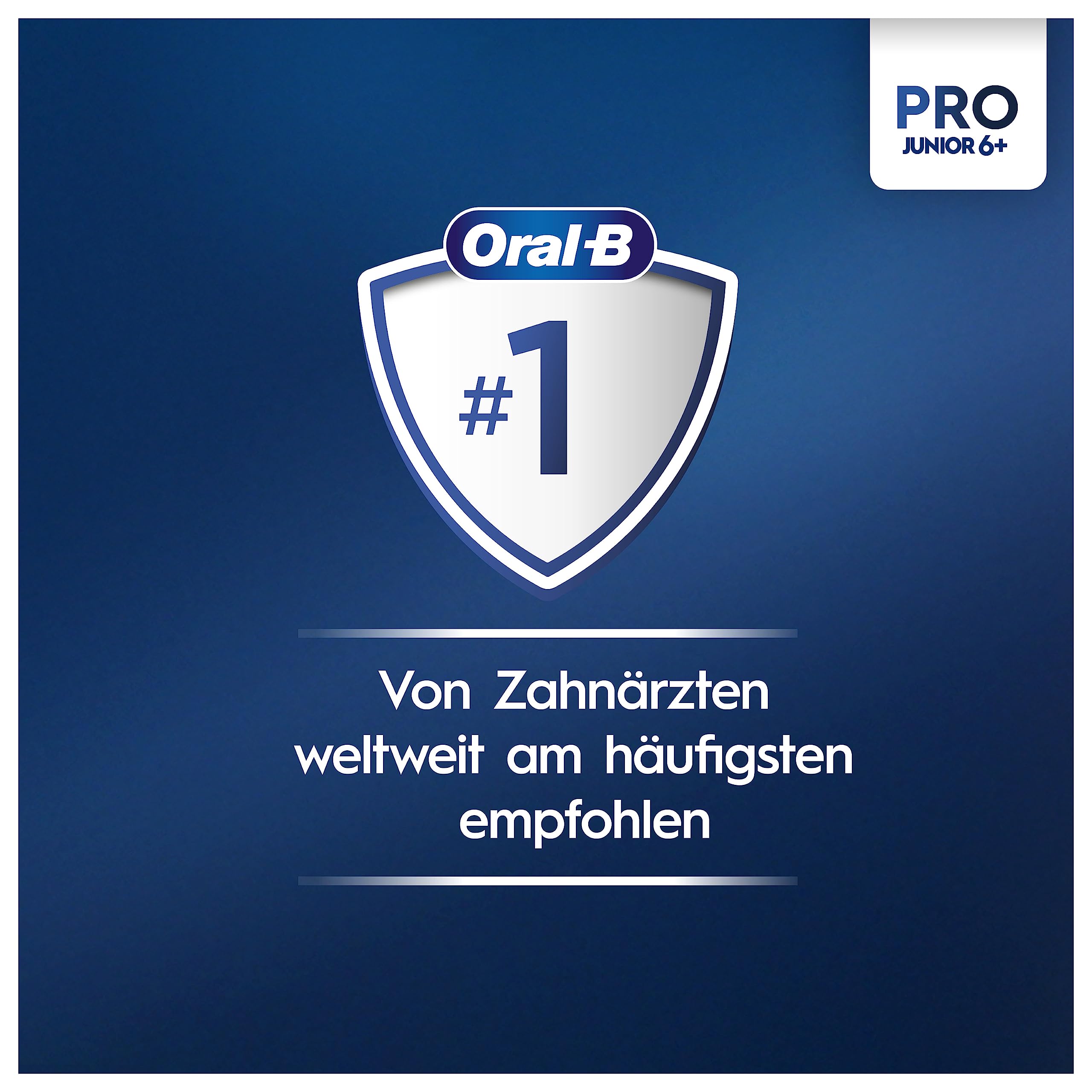 Oral-B Pro Junior Elektrische Zahnbürste für Kinder, Lila | Inkl. 1 Aufsteckbürste, Kinderzahnbürste Elektrisch ab 6 Jahren, 3 Putzmodi für Zahnpflege, Weiche Borsten