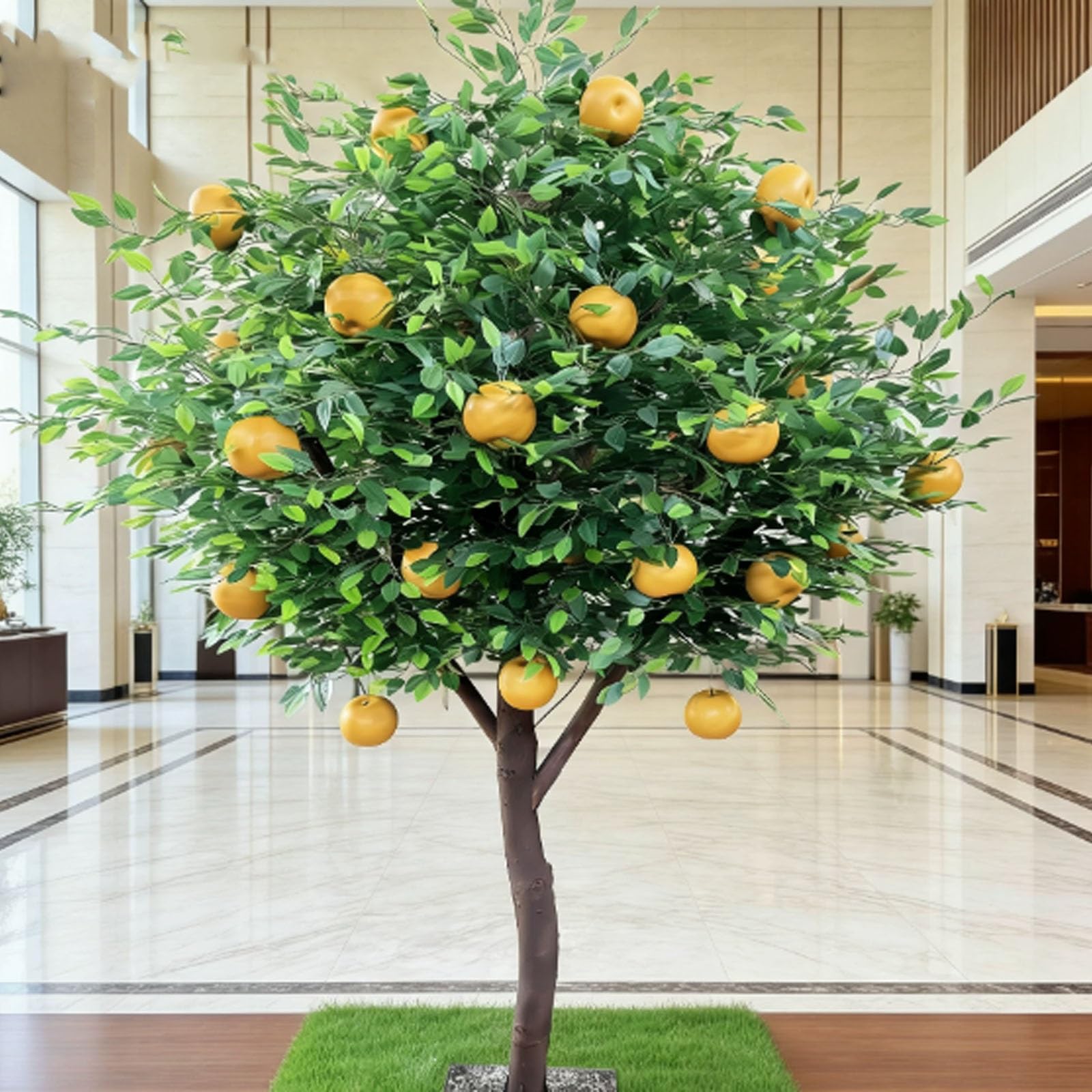 KIBONCY Simulated Hawthorn Tree, Indoor Prop Decoration Tree, Spring Festival Red Envelope Figurine(1.5M)