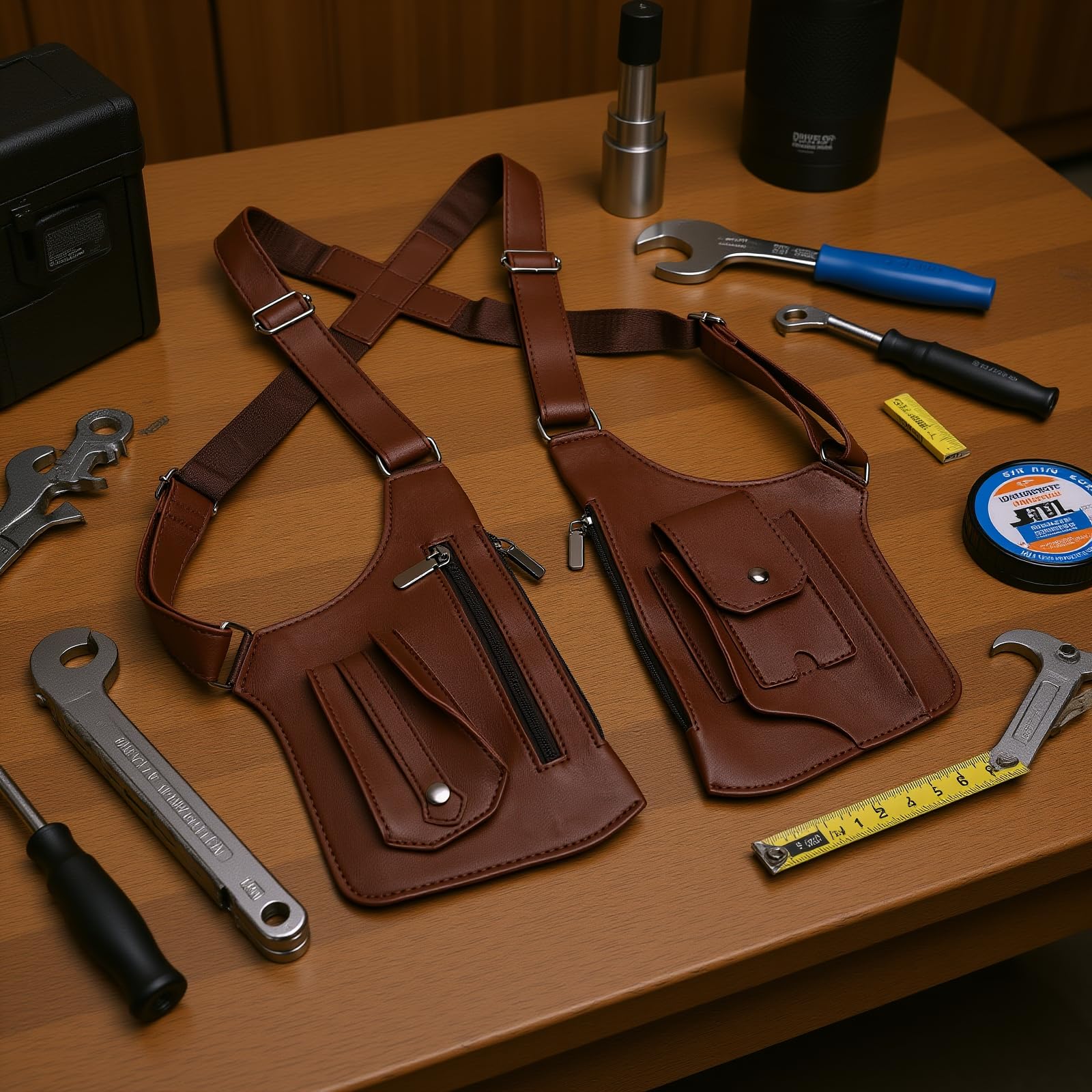 Marhynchus Borsa da Ascella a Doppia Spalla, Portafoglio Sottoascella Regolabile in Pelle PU Antifurto con 2 Tasche Spaziose per Uomini e Donne Che Viaggiano per i Pendolari All'aperto