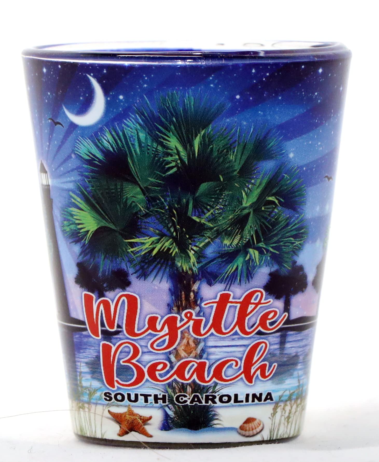 World By ShotglassWorld By Shotglass Myrtle Beach South Carolina Palm In and Out Shot Glass