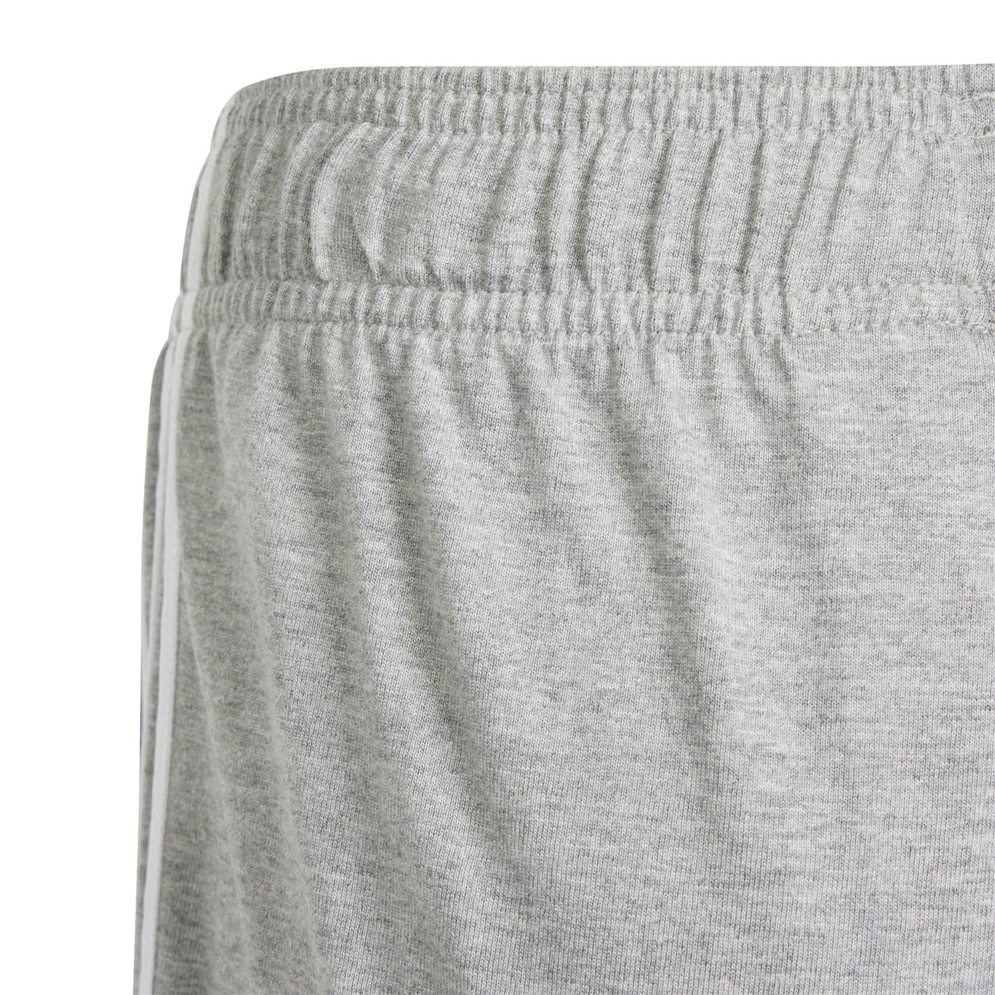 adidas Unisex Kinder Essentials 3-Stripes Knit Shorts, medium Grey Heather/White, 9-10 Years