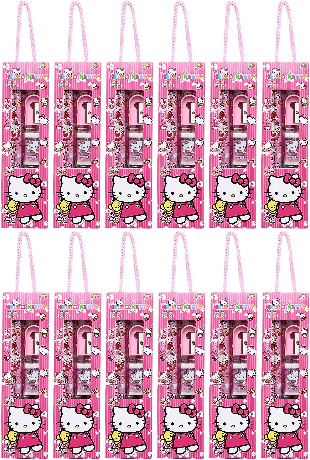 Prezzie Villa Different Cartoon Design Stationery Gift Pack for Kids Birthday Return Gifts Theme Party (Pack of 12) (Hello Kitty) (B0CD3YBXJC) Amazon Price History, Amazon Price Tracker