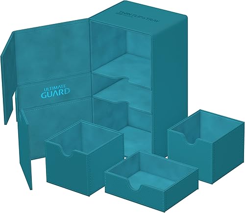 Miniatura 6 de Ultimate Guard Flip 'n' Tray 200+, funda para 200 tarjetas TCG de doble manga + bandeja de dados, gasolina, cierre magnético independiente y forro