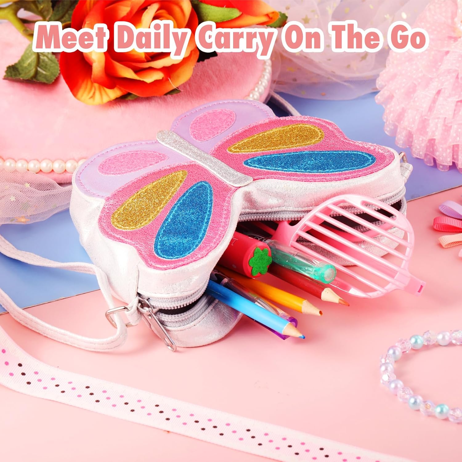 PinkSheep Toddler Purse for Girls Gifts Mini Purse Kids Shoulder Bag Crossbody Wallet 3-6Year Little Girl Gift Fashion - Image 5