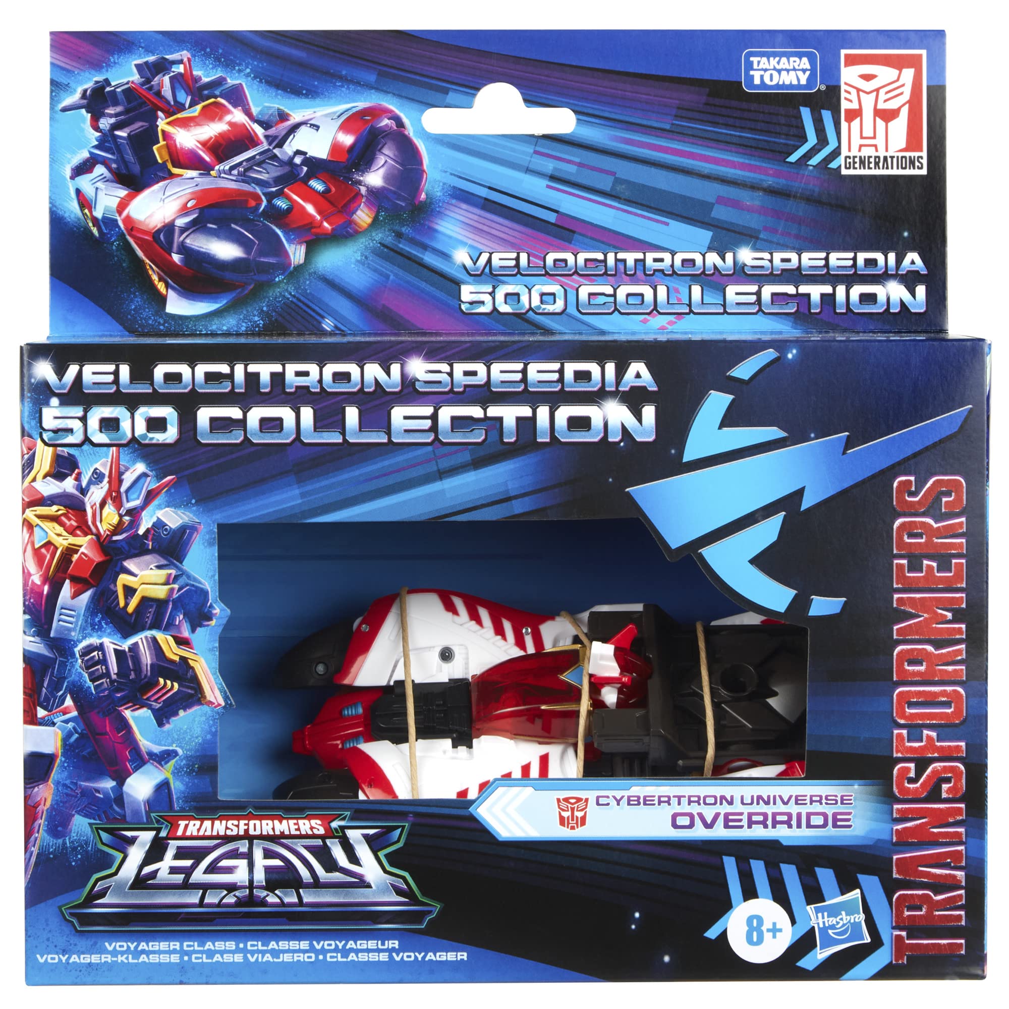 Transformers Generations Legacy Voyager Class Velocitron Speedia 500 Figure Collection: Cybertron Universe Override 18 - Image 2