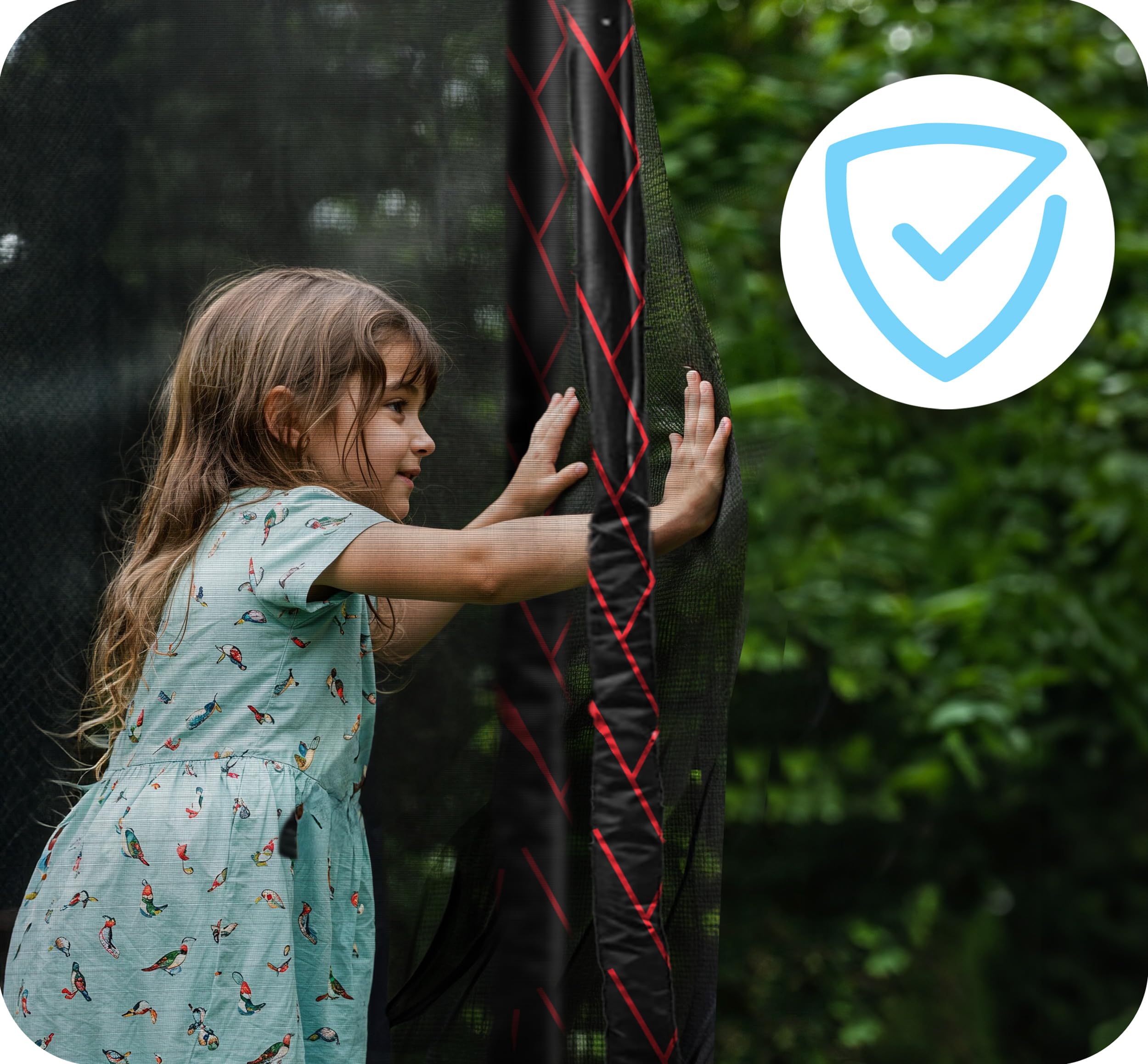 Neo-Sport Trampolin Outdoor Kinder Gartentrampolin Sicherheitsnetz Innen Leiter Gepolsterte Stangen Wetterfest Rostfre