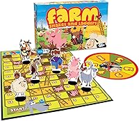 Vista 2 de Outset Media Granja: Serpientes y escaleras - No requiere lectura, juego de mesa preescolar y niños, desarrolla habilidades sociales y de desarrollo