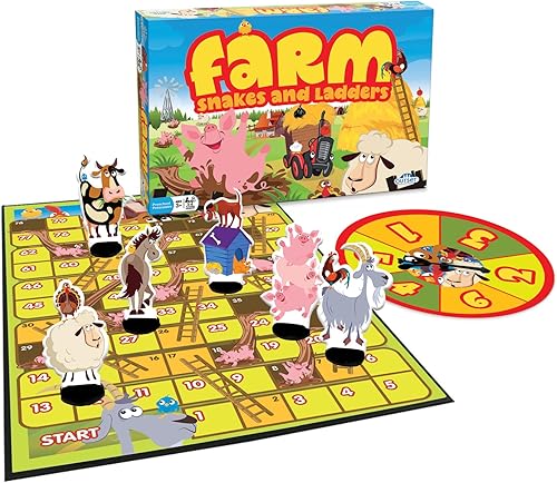 Miniatura 2 de Outset Media Granja Serpientes y escaleras - No requiere lectura, juego de mesa preescolar y niños, desarrolla habilidades sociales y de desarrollo