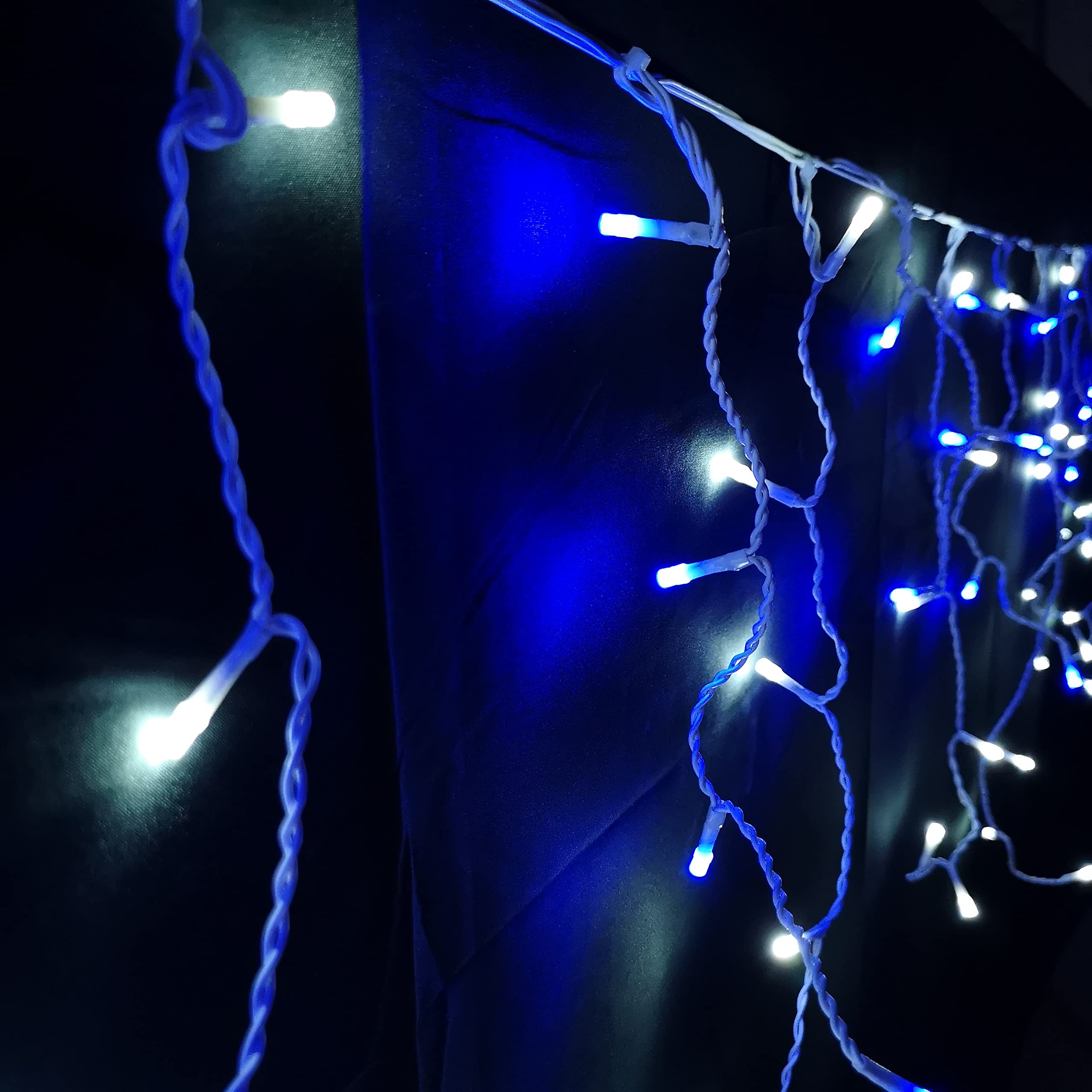 Samuel Alexander Led Christmas Multi Function Icicle Lights - 10Cm / Blue And White