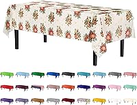 Vista 13 de Party Solids Paquete de 6 manteles de plástico prémium de 54 pulgadas x 108 pulgadas. Cubierta de mesa rectangular de plástico - Aqua