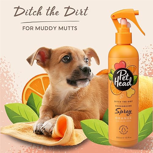 Miniatura 3 de PET HEAD Ditch the Dirt - Espray desodorante para perros, 10.1 onzas líquidas. Aroma a naranja. Neutralizador de olores para perros malolientes.