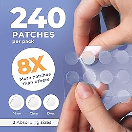 PatchRx Pimple Patches for Face (240 Patches), Hydrocolloid Acne Patches with Tea Tree Oil & Salicylic Acid, Pimple Patch Pimple Stickers, Hydrocolloid Patch Acne Dots Acne Pimple Patches For Face