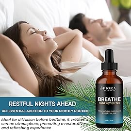 Breathe Essential Oil for Diffuser - Essential Oil Blend with Eucalyptus Peppermint Tea Tree and Peppermint, Breathe Easy Essential Oil for Humidifier, Rub, and Aromatherapy