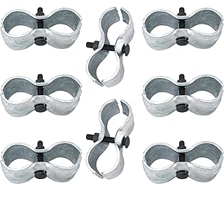 Metal Cage Dog Kennel Clamps for 1-5/8" Pipe Panel Frame, Saddle Clamps Fence Connector for Dog Runs Chicken Coops
